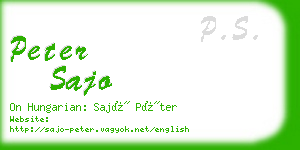 peter sajo business card